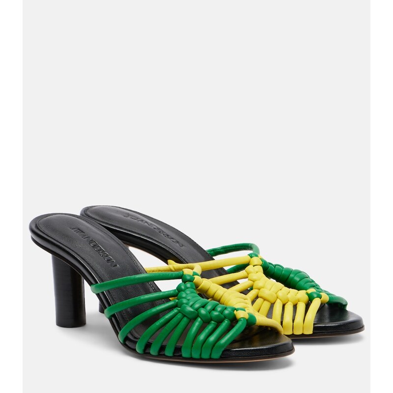 Dámské pantofle JW Anderson z kůže s otevřeným koncem