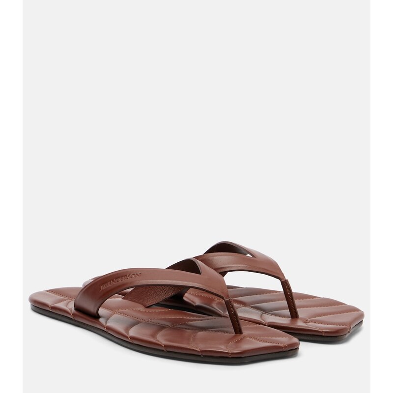 JW Anderson Leaf leather thong sandals