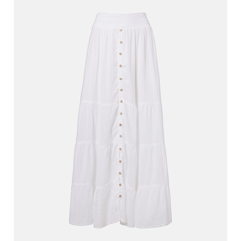 Melissa Odabash Dee tiered cotton maxi skirt