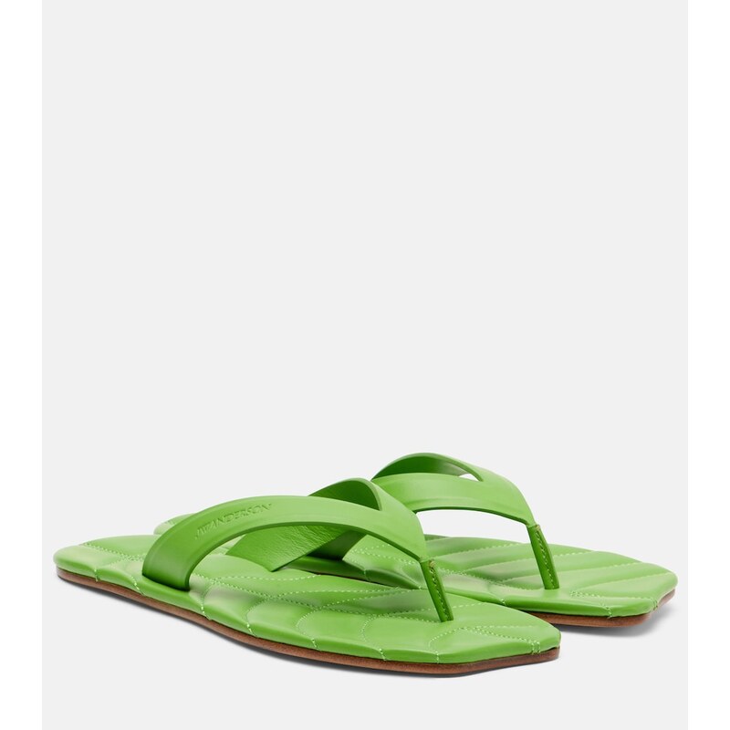 JW Anderson Leaf leather thong sandals
