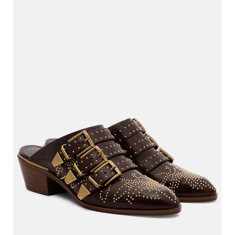 Chloe ChloÃ Susan studded leather mules
