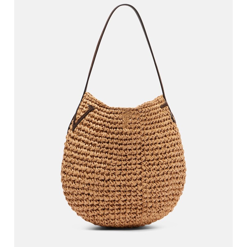 JW Anderson Bulb Small raffia bucket bag