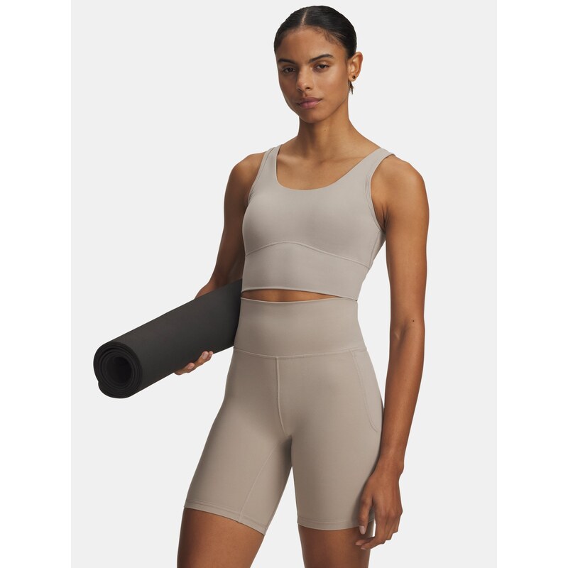 Tílko Under Armour Meridian Fitted Crop Tank Wmn Brown