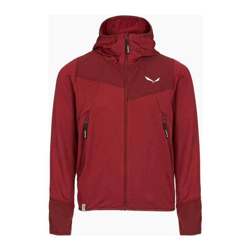 Dětská treková mikina Salewa Agner Melange PL FZ Hoody syrah