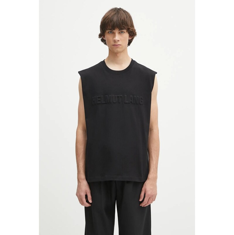 Helmut Lang Bavlněné tričko Helmut Lang EMBOSSED.TANK.ROUNDE