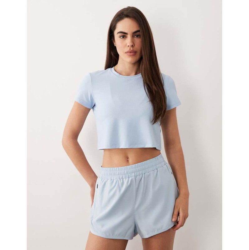 4505 engineered performance waffle cropped running t-shirt with