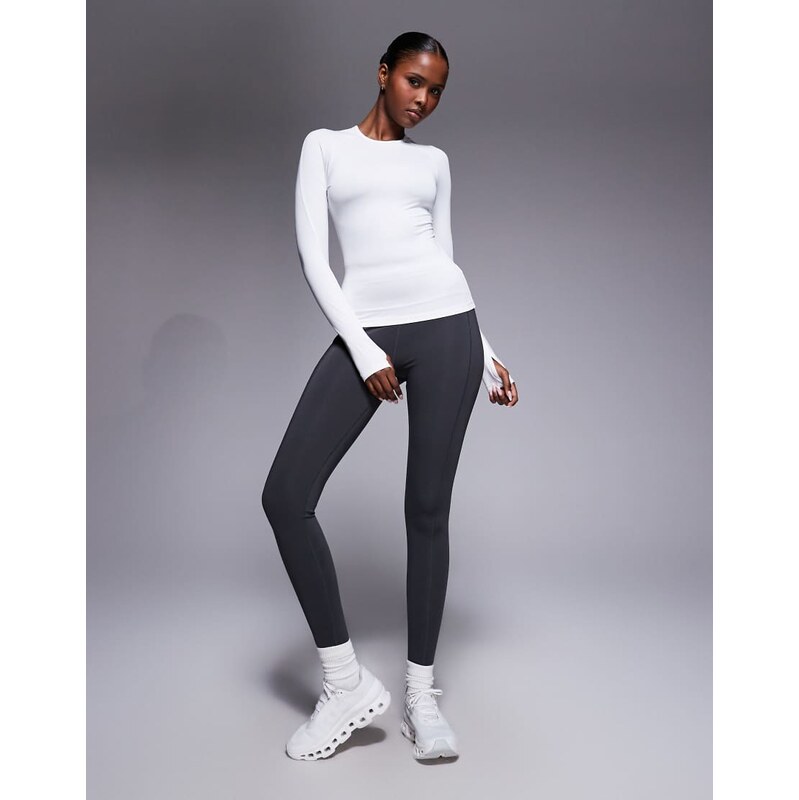 4505 Icon active tie waist run legging with phone pocket in dark grey 115518682