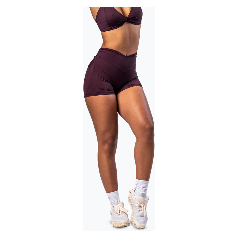 Dámské tréninkové šortky NEBBIA Strong Beauty dark red
