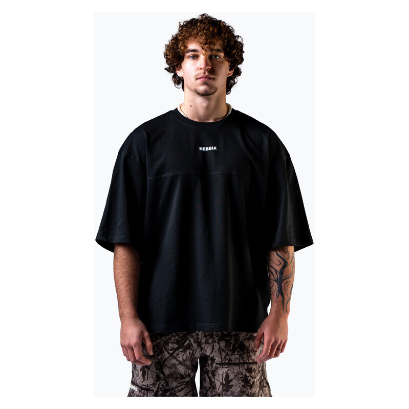 Pánské tréninkové tričko NEBBIA Power Oversize black