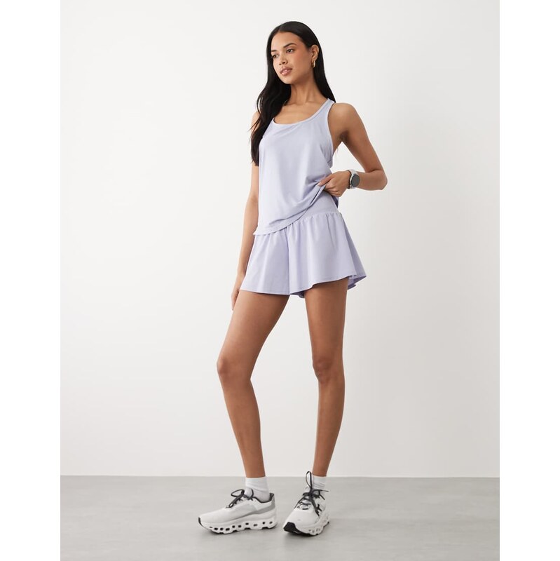 4505 floaty running short with jersey liner in periwinkle-Purple 115518657