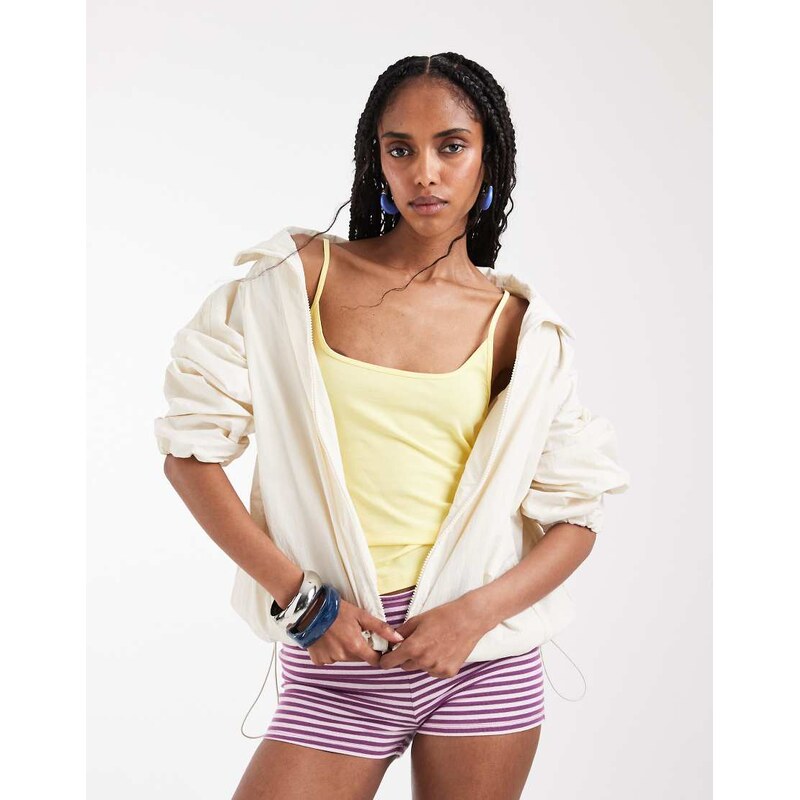 Monki scoopneck vest top in yellow