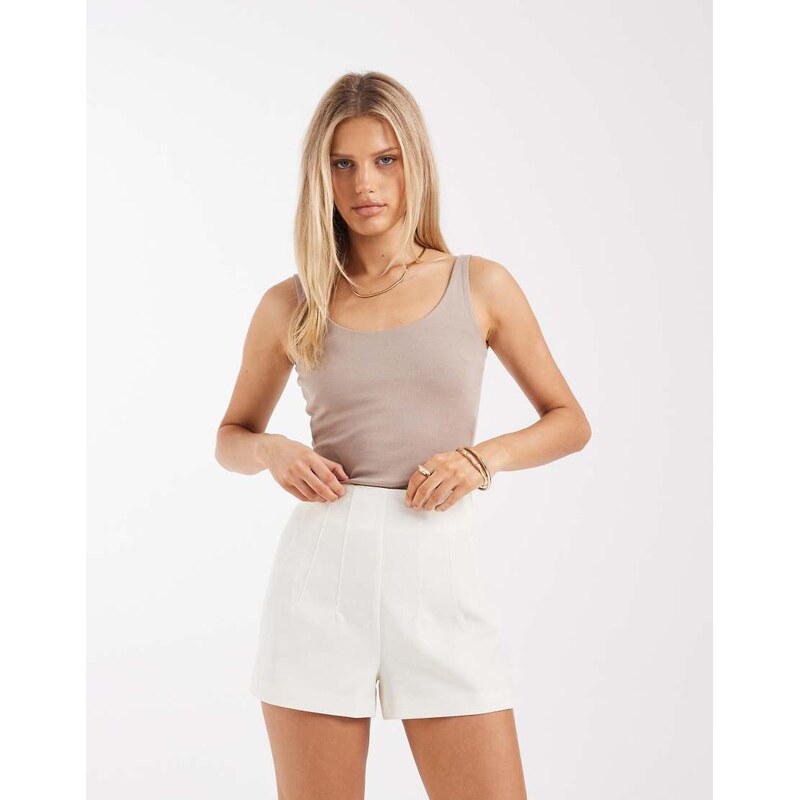 ASOS DESIGN tailored high waist corset seam detail shorts in