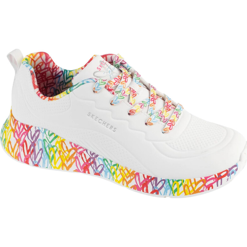 Dámské tenisky Skechers Uno Lite Exuberant Hearts bílé