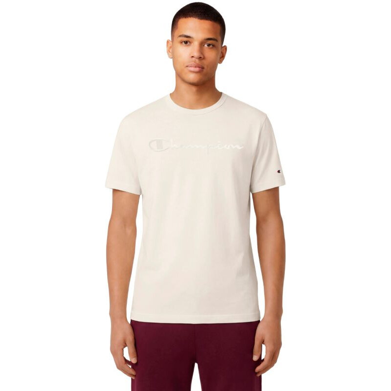 Pánské tričko Champion SS Tee cream 220273 YS084 pánské