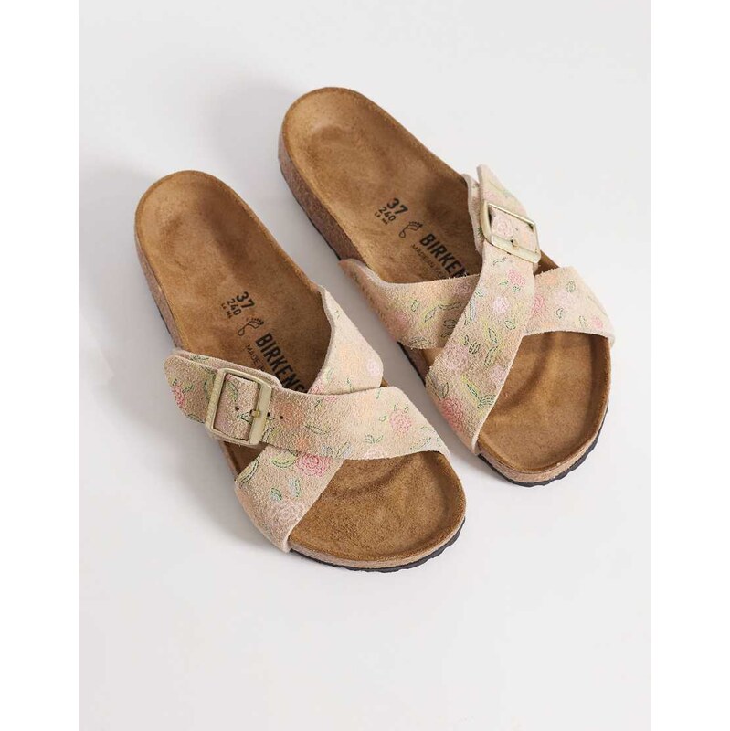 Birkenstock Siena suede sandals in sandcastle flower print-Multi
