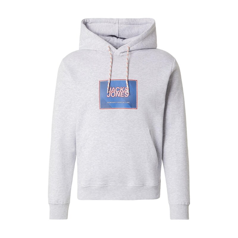 JACK & JONES Mikina JJRAIN námořnická modř / brusinková / bílá /