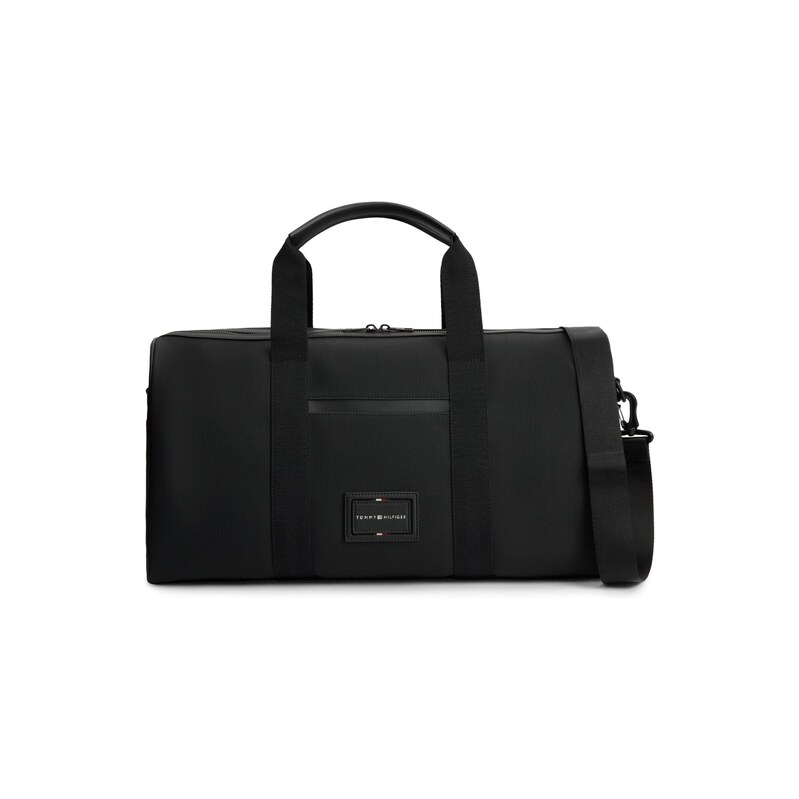 TOMMY HILFIGER Cestovní taška Textured Duffel černá