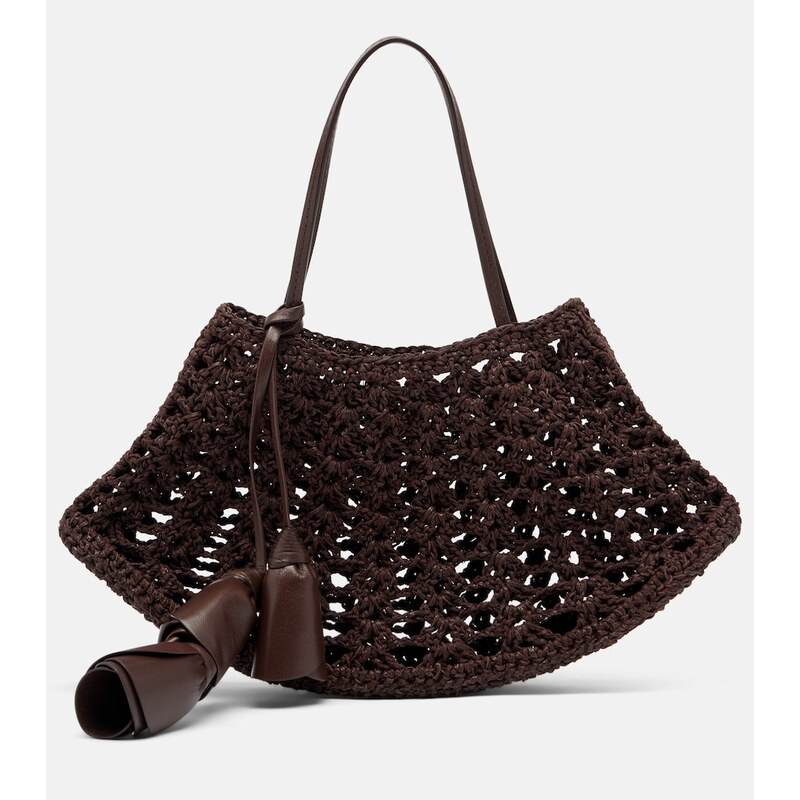 Magda Butrym Maya Small crochet leather top-handle bag