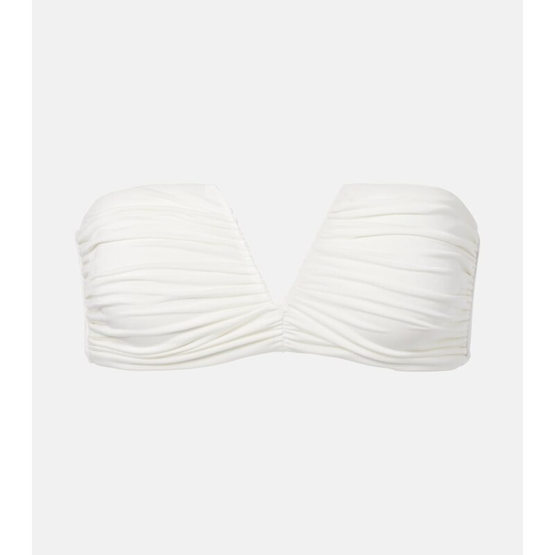Jade Swim Clara ruched bandeau bikini top