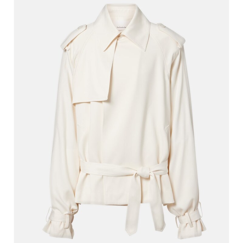 The Frankie Shop Elva cropped trench coat