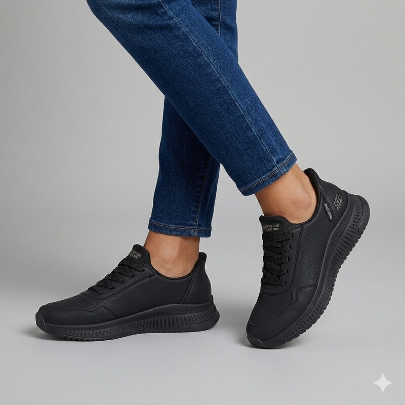Skechers bobs squad 4 - key look slip-ins BLACK