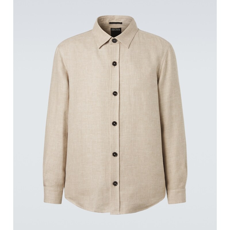 Zegna Cashmere, linen, and silk overshirt