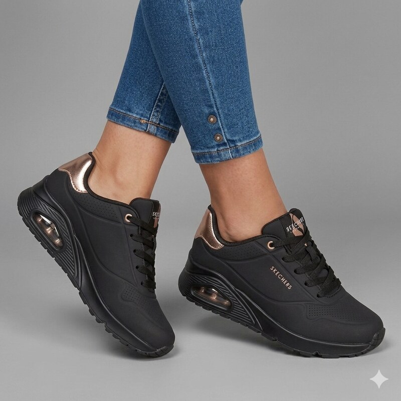 Skechers uno - golden air BLACK