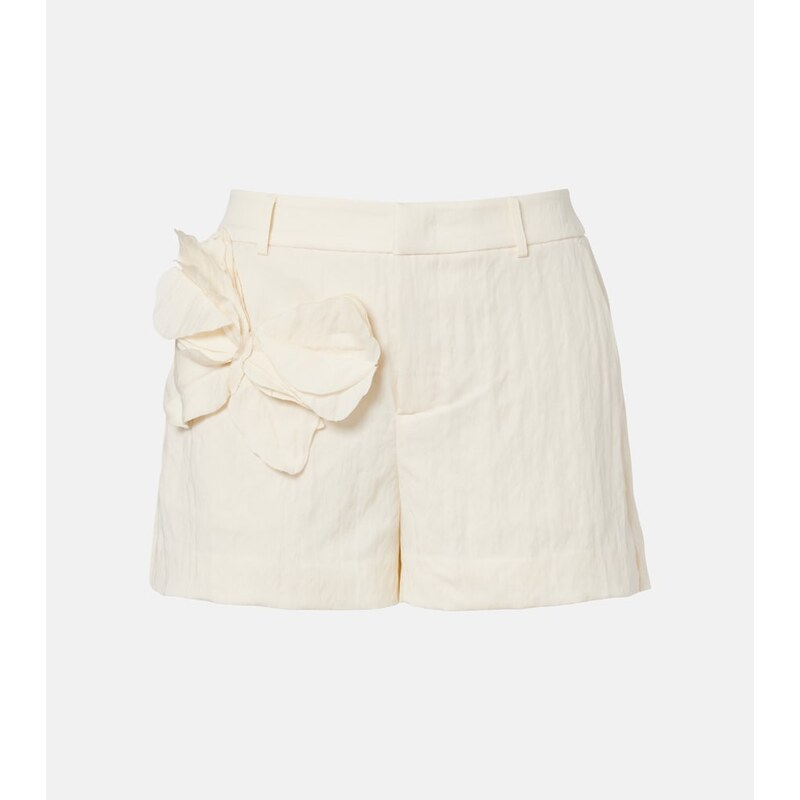 Blumarine AppliquÃ gabardine shorts