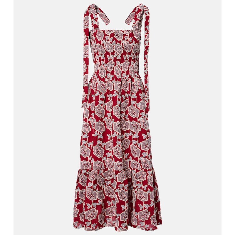 Erdem Floral cotton-blend lace midi dress