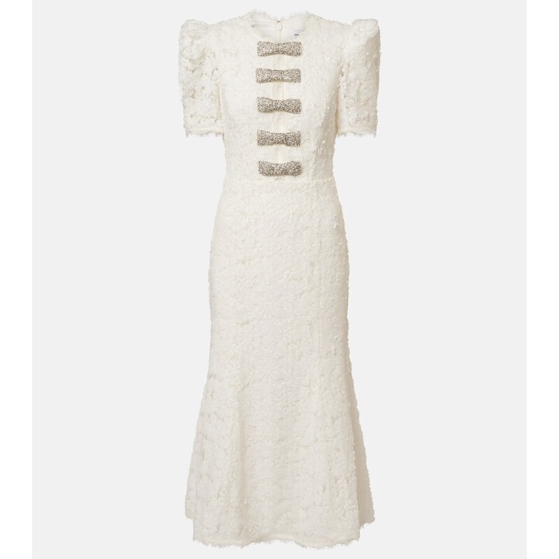 Rebecca Vallance Bridal Dillon embellished lace midi dress
