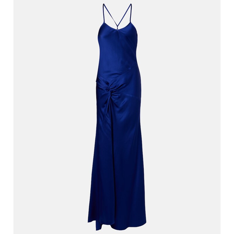 Victoria Beckham Gathered crÃªpe satin gown