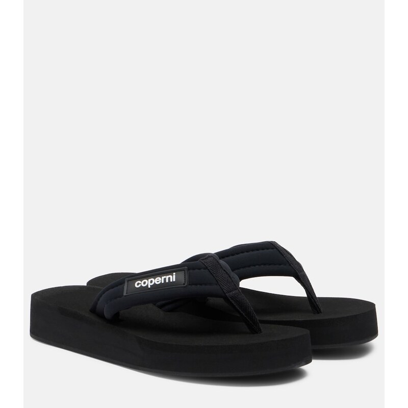 Coperni Logo platform thong sandals