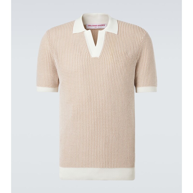 Orlebar Brown Horton crochet cotton polo sweater