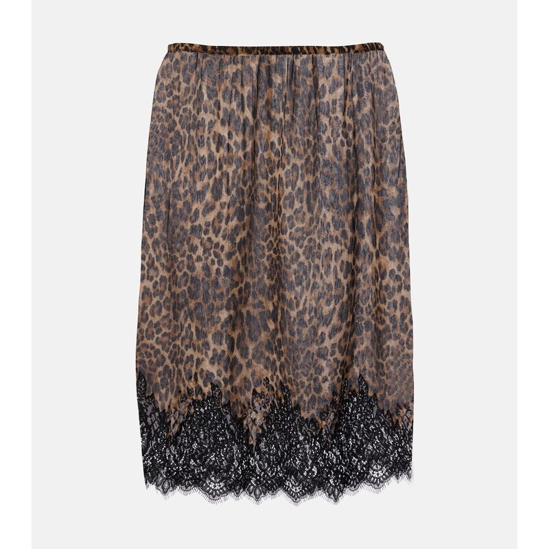Nili Lotan Thea animal-print silk midi skirt