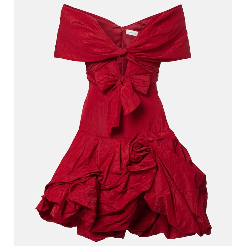 Magda Butrym Off-shoulder cotton-blend taffeta minidress