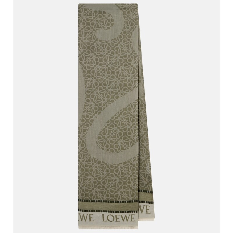 Loewe Anagram cotton jacquard scarf