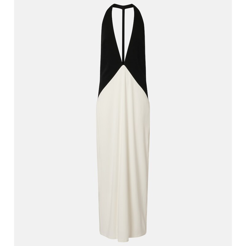 Adriana Degreas Halterneck jersey maxi dress