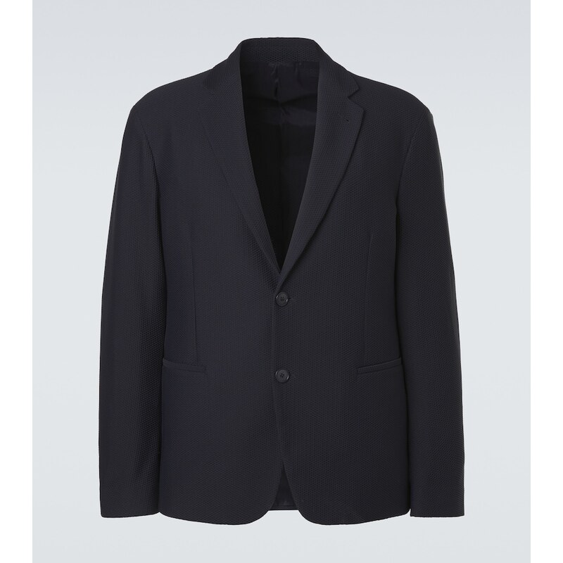 Giorgio Armani Waffle-knit blazer