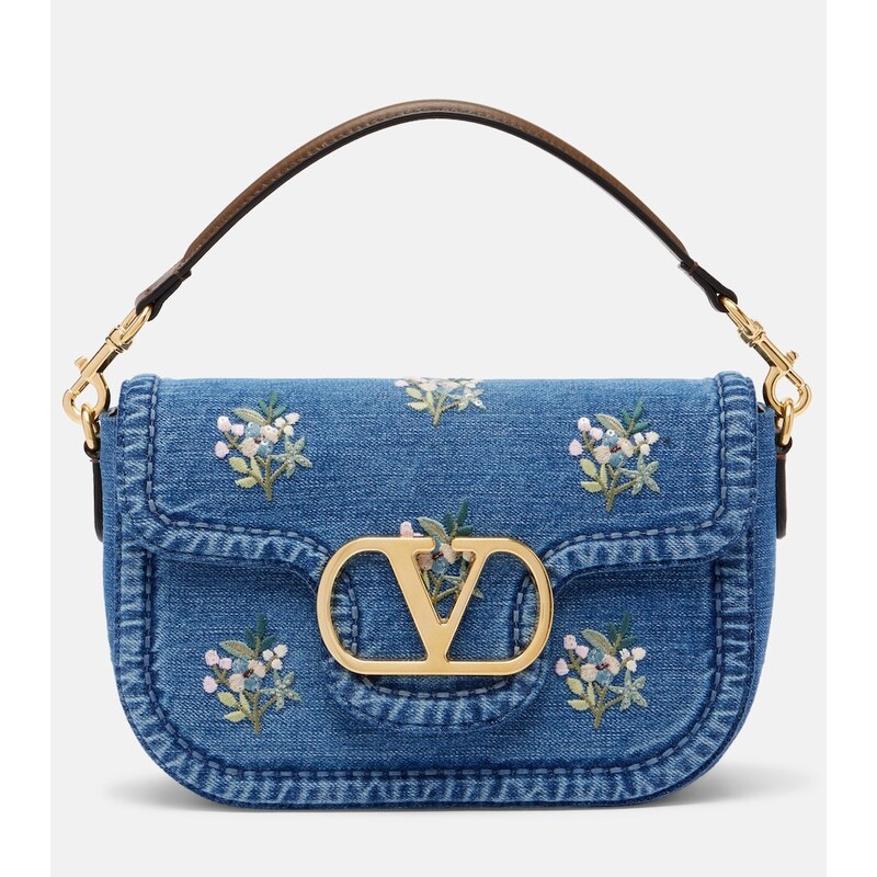 Valentino Garavani Alltime Medium denim top-handle bag