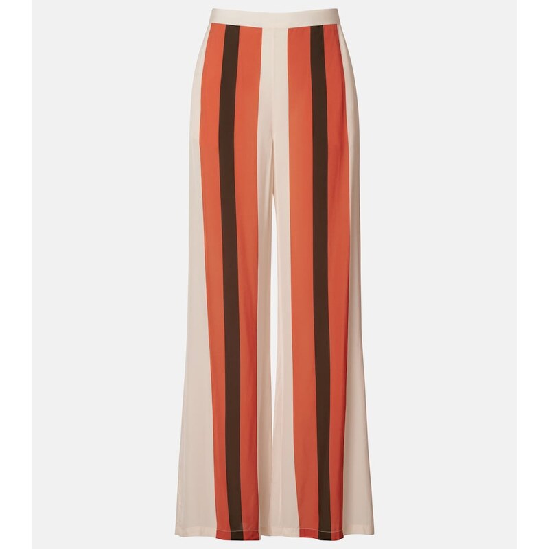 Adriana Degreas Striped wide-leg pants