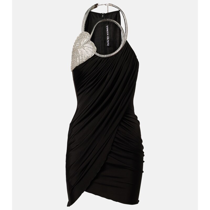 David Koma Draped embellished minidress