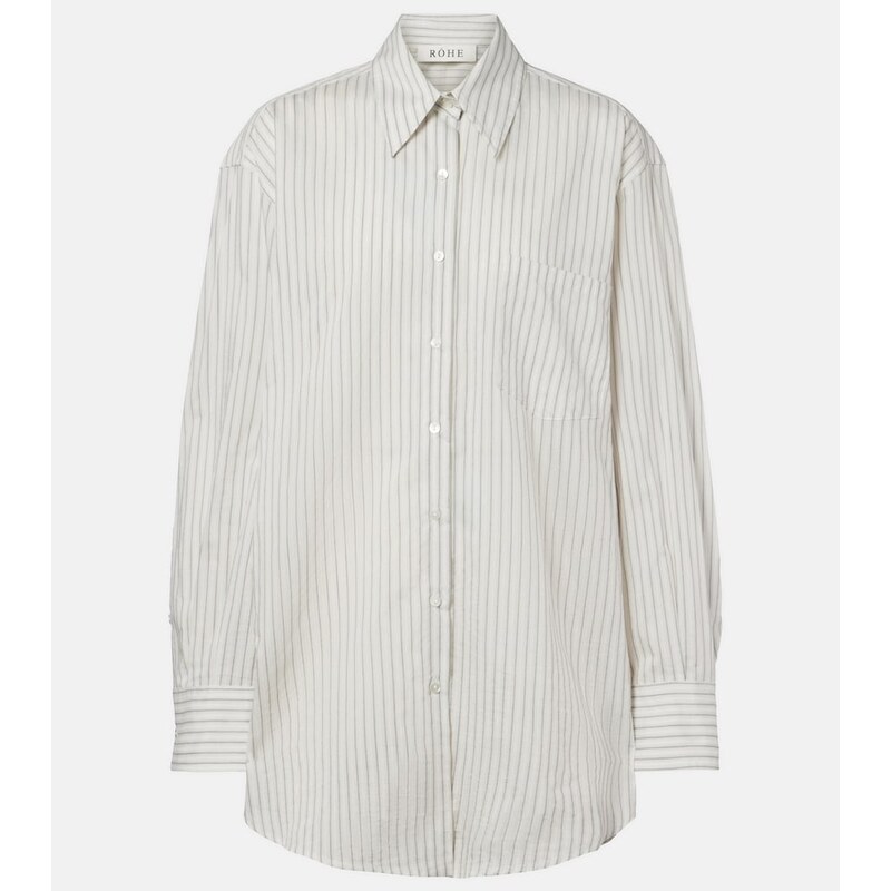 Róhe Striped silk and cotton shirt