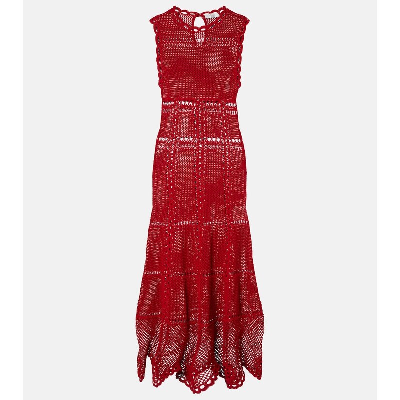 Erdem Cotton crochet midi dress