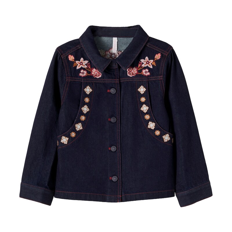 Zimmermann Kids Aster floral denim jacket