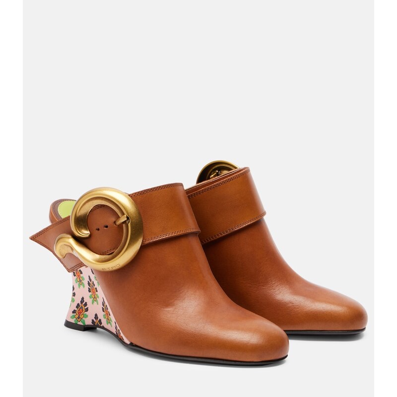 Etro Sabot leather wedges