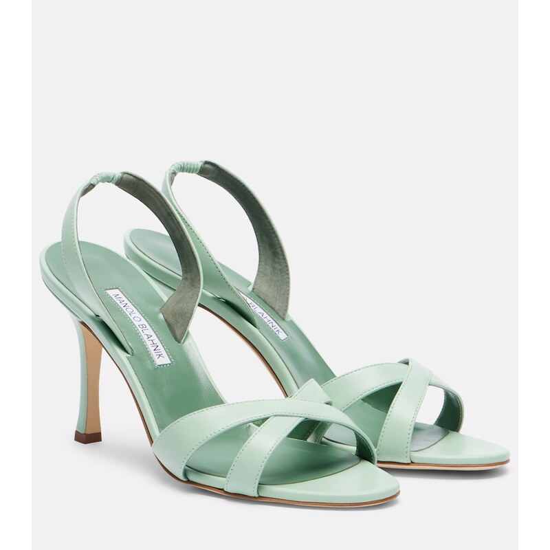 Manolo Blahnik Callasli leather slingback sandals