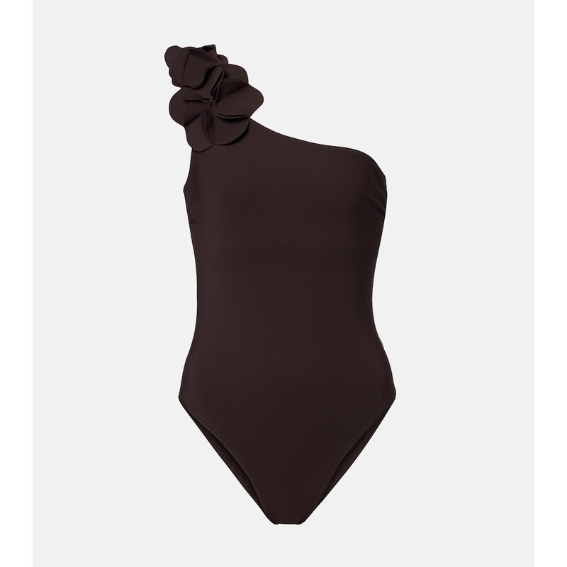 Karla Colletto Tess one-shoulder floral-appliquÃ swimsuit