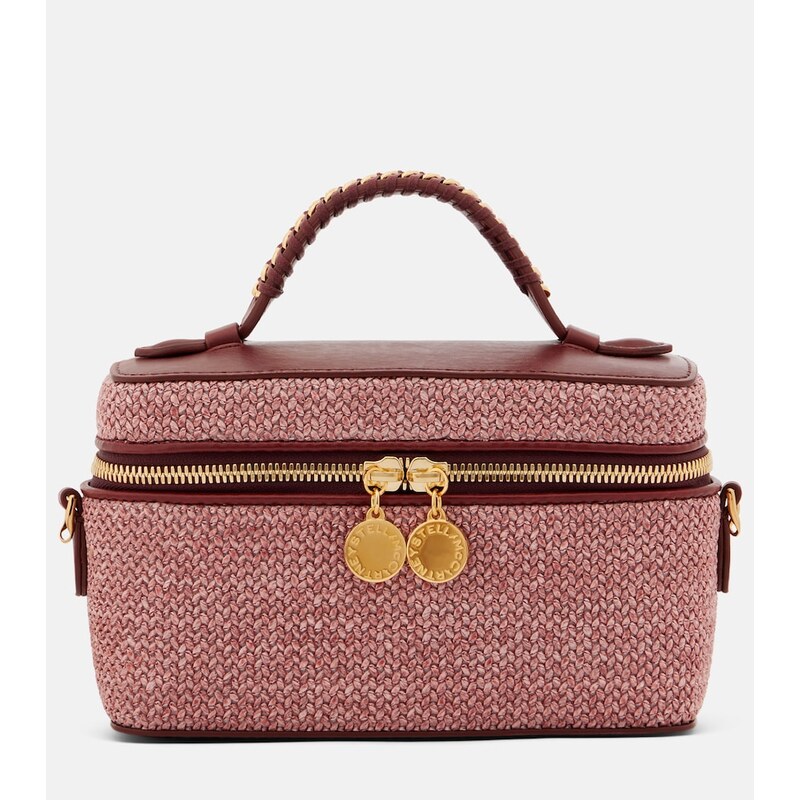 Stella McCartney Falabella raffia-effect vanity bag
