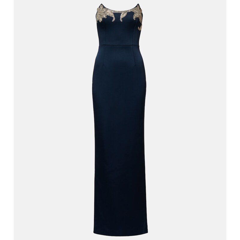 Rebecca Vallance Lessa embellished satin bustier gown