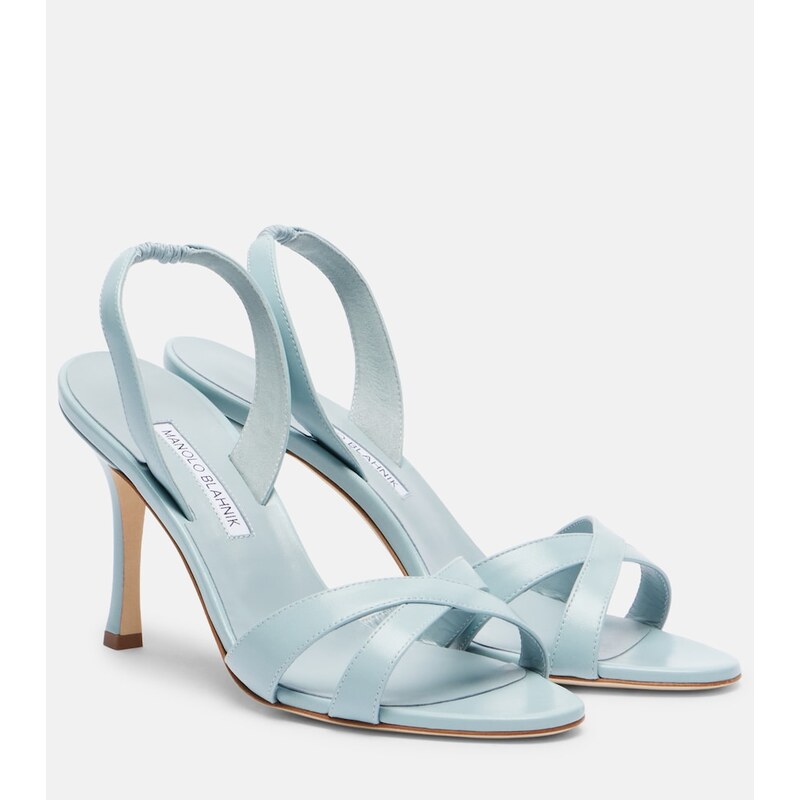 Manolo Blahnik Callasli leather slingback sandals